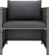 vidaXL Sofa ogrodowa z poduszkami, szara, polirattanowa 2