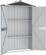 vidaXL Szopa ogrodowa, antracyt, 107,5x46x183 cm, stal galwanizowana 2