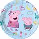PROCOS Talerzyki papierowe Świnka Peppa, 23 cm, 8 szt. (plastic-free) 1