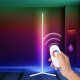 Mozos Mozos Stelaż do biurka czarny z elektryczną regulacją wysokości EDF-PRO-BK + Lampa podłogowa narożna LC-RGB LED biała 40
