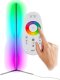 Mozos Mozos Stelaż do biurka czarny z elektryczną regulacją wysokości EDF-PRO-BK + Lampa podłogowa narożna LC-RGB LED czarna 27