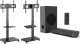Mozos Mozos MSTV mobilny stojak tv stand do telewizora + Głośniki komputerowe GS-BAR BT 1
