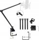 Mikrofon Mozos Mikrofon Mozos USB MKIT-900PRO Gamer + Statyw biurkowy na mikrofon czarny SB42 9