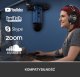 Mikrofon Blue Yeti USB Midnight Blue (988-000232) + Lampa Litra Glow 9