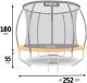 Trampolina ogrodowa Neo-Sport NS-08C201 z siatką wewnętrzną 8.5 FT 252 cm 10