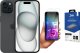 Smartfon Apple iPhone 15 128GB Black (MTP03) + FlexibleGlass 1