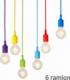 Lampa wisząca Aptel ŻYRANDOL LAMPA SUFITOWA PAJĄK 6 PUNKTÓW E27 kolorowy ZD74L 3