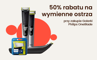 50% rabatu na wymienne ostrza przy zakupie Golarki Philips OneBlade