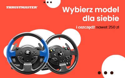 Wybierz kierownice Thrustmaster z rabatem do 250 zł