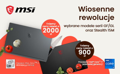 Wiosenne obniżki cen laptopów MSI