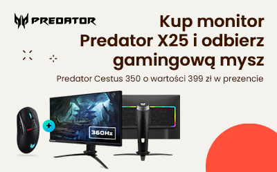 Darmowa mysz gamingowa przy zakupie monitora Predator X25