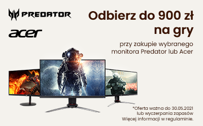 Odbierz kartę Paysafecard po zakupie wybranych monitorów Acer lub Predator