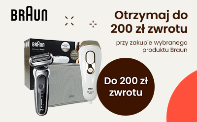 Zyskaj nawet do 200 zł zwrotu przy zakupie produktów Braun