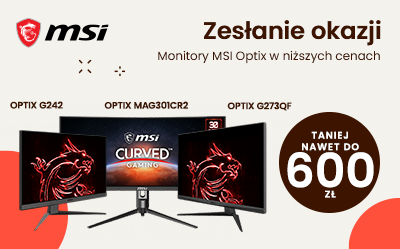Promocja na komunie! Niższe ceny monitorów MSI
