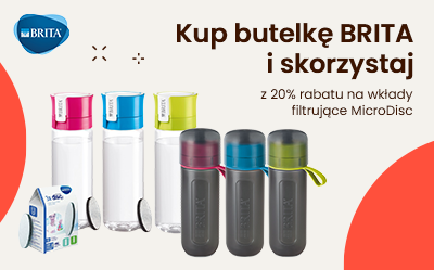 Wkłady filtrujące o 20% taniej przy zakupie butelek BRITA