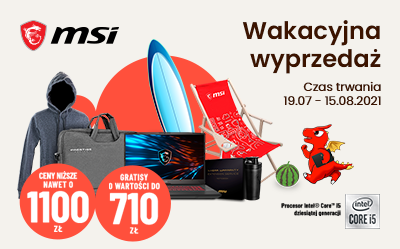 Atrakcyjne nagrody dla nabywców laptopów marki MSI