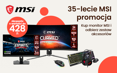 Kup wybrany monitor MSI i zyskaj akcesoria za 1 zł
