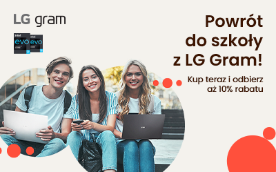 Laptopy LG Gram o 10% taniej
