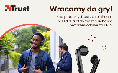Kup produkty Trust za minimum 200 zł i odbierz słuchawki za 1 zł