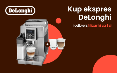 Kup ekspres DeLonghi i odbierz filiżanki za 1 zł
