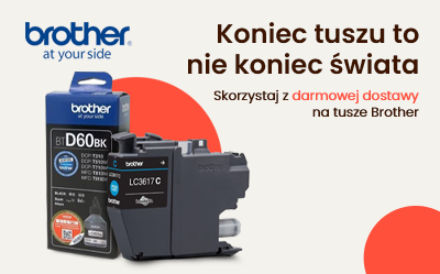 Darmowa dostawa na tusze i tonery Brother
