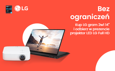 Kup nowy laptop LG Gram 2w1 i odbierz darmowy projektor