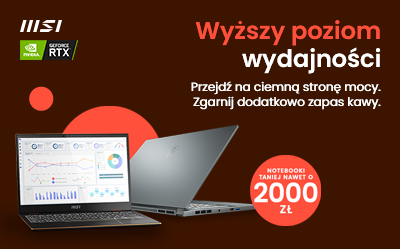 Skorzystaj z obniżki cen notebooków MSI i weź udział w konkursie