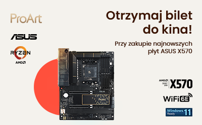 Kup płytę główną marki Asus i odbierz bilet do Cinema City