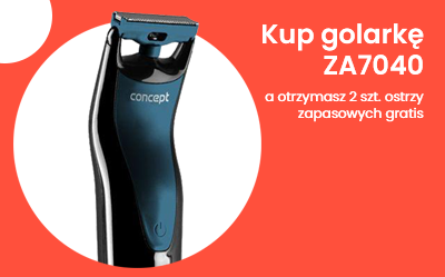 Kup golarkę Concept ZA7040, a otrzymasz 2 szt. ostrzy zapasowych gratis