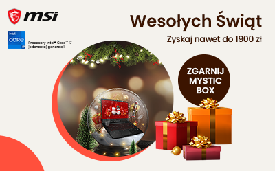 Święta z MSI – kup laptopa i odbierz atrakcyjne nagrody