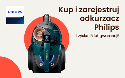 3 lata dodatkowej gwarancji na odkurzacze marki Philips