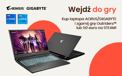 Kup lapotpa Gigabyte i odbierz kod do gry Outriders lub doładowanie portfela Steam