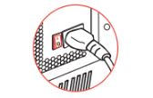 Ilustracja pokazująca podłączenie kabla zasilającego