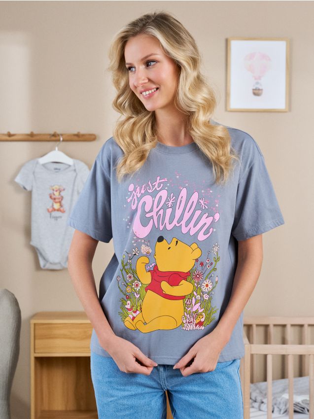 T-Shirt mit kleinem Print Winnie the Pooh