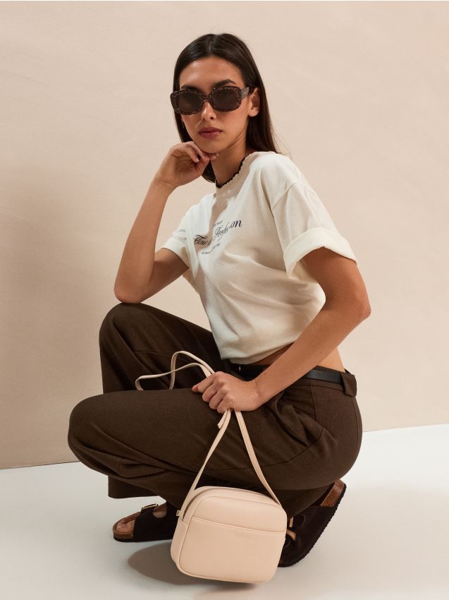 Leather imitation crossbody bag