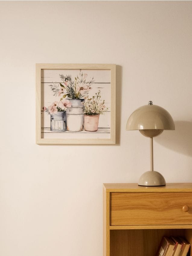 Wandbild mit Blumenmotiv