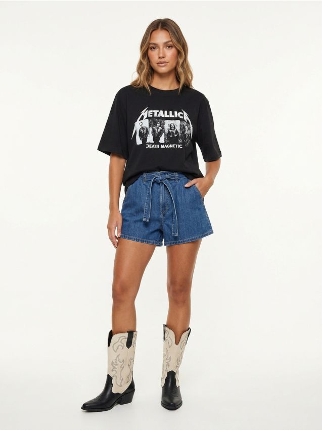 T-Shirt mit kleinem Print Metallica